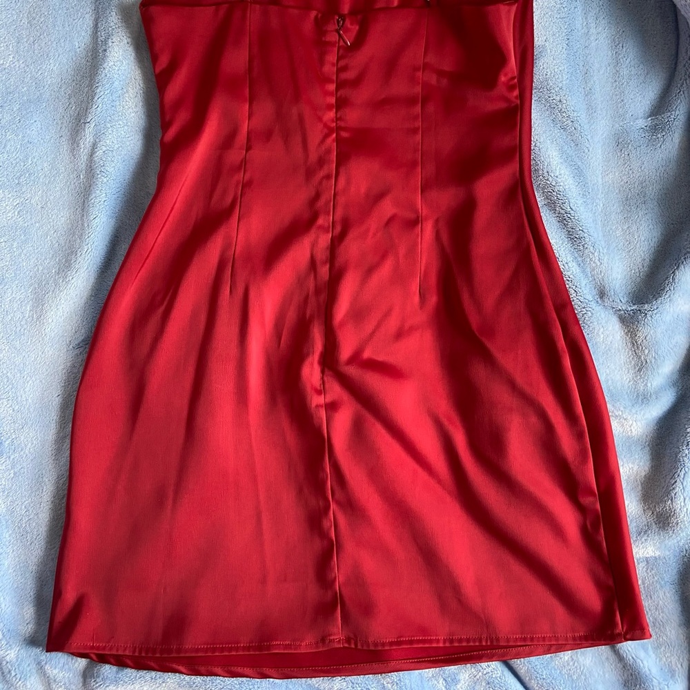 Urban Outfitters red silk dress - Picture 2 of 3